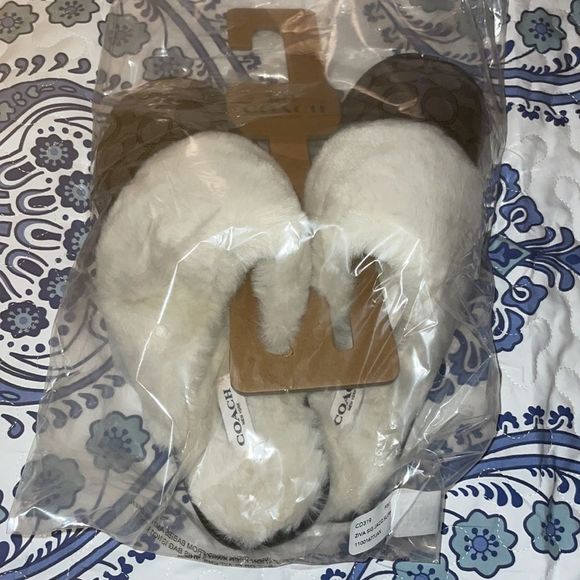 Coach Nib Sz 10 brown Nwt Sig Slippers - Picture 3 of 5